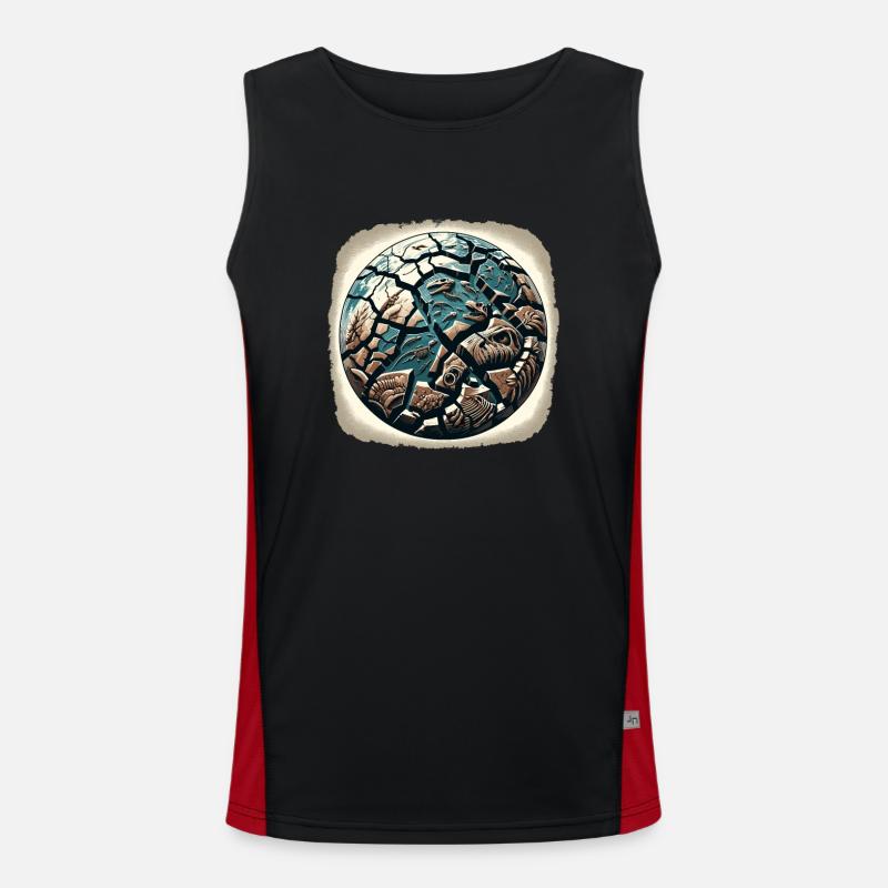 Fossil Hunter, Fossil Hunter, Paleontologist Men's Functional Contrast Tank Top 