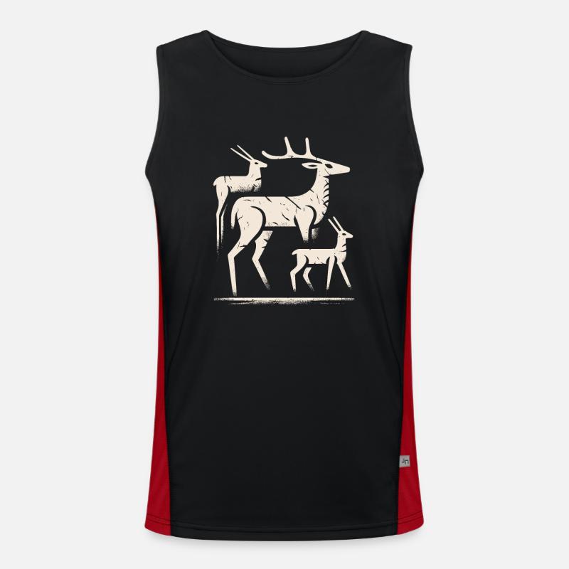 Petroglyph Rock Art Ancient Rock Drawing Indian Funktionelles Kontrast-Tank Top für Männer 