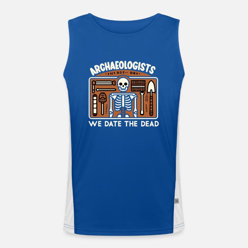 Archaeology Archaeologist Historical Exploration Men's Functional Contrast Tank Top 