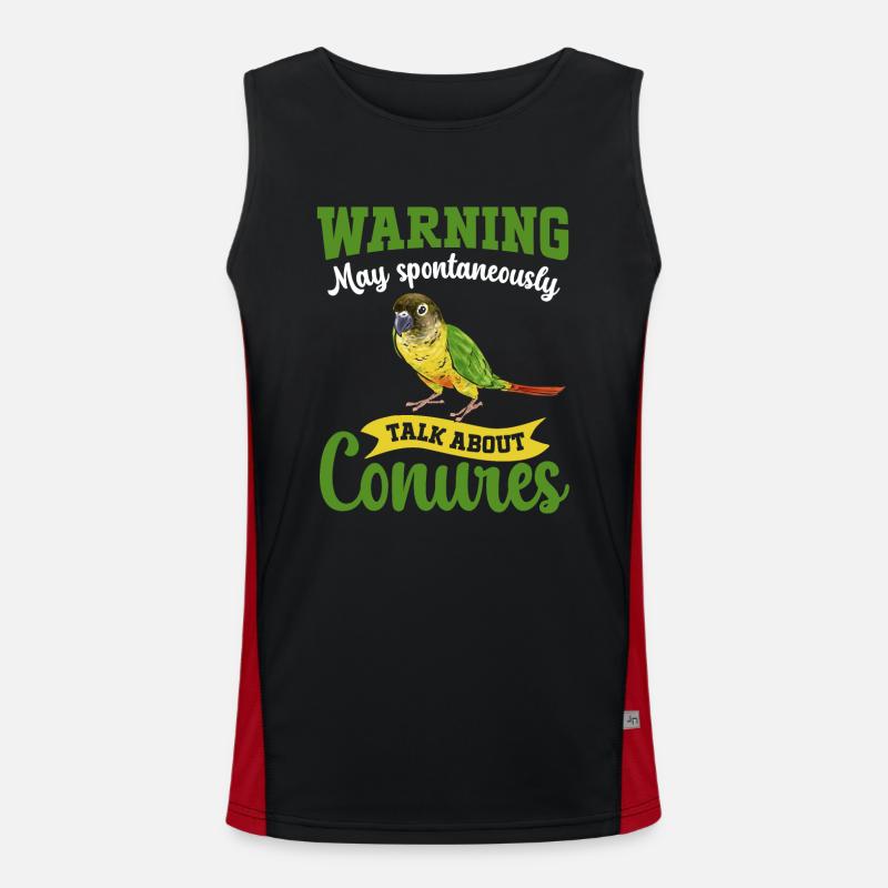 Molinasittich Papagei Vogel Sittich Funktionelles Kontrast-Tank Top für Männer 