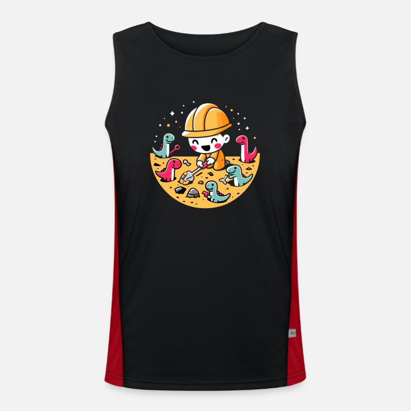 Fossil hunter Fossil hunting Paleontologist Men's Functional Contrast Tank Top 