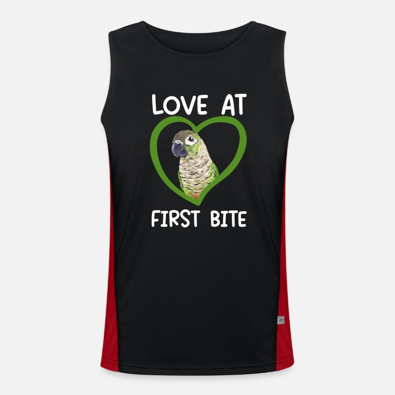 Molinasittich Papagei Vogel Sittich Funktionelles Kontrast-Tank Top für Männer 