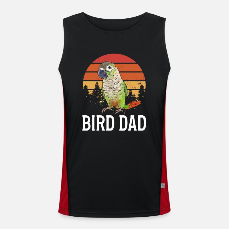 Molinasittich Papagei Vogel Sittich Funktionelles Kontrast-Tank Top für Männer 