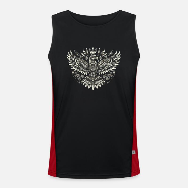 Petroglyph Rock Art Ancient Rock Drawing Indian Funktionelles Kontrast-Tank Top für Männer 
