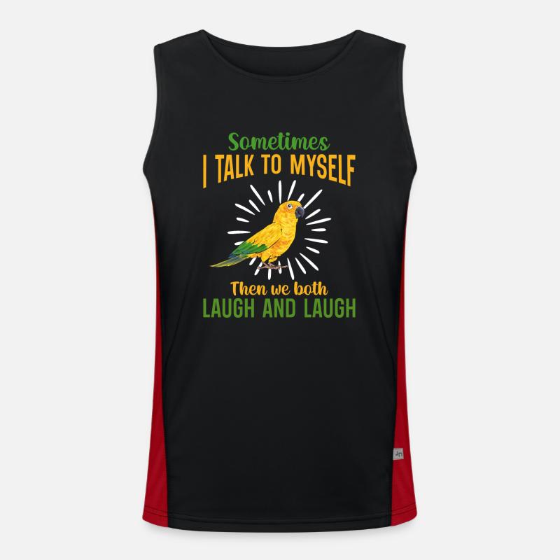 Sonnensittich Papagei Sittich Vogel Funktionelles Kontrast-Tank Top für Männer 