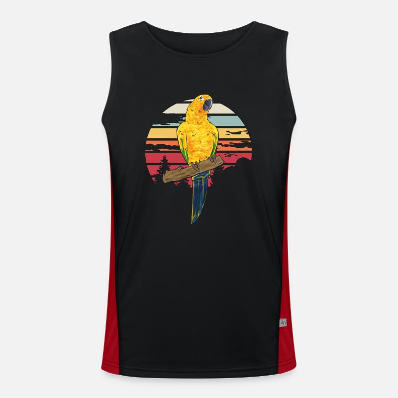 Perruche Perroquet Perruche Oiseau Débardeur respirant contrasté Homme 