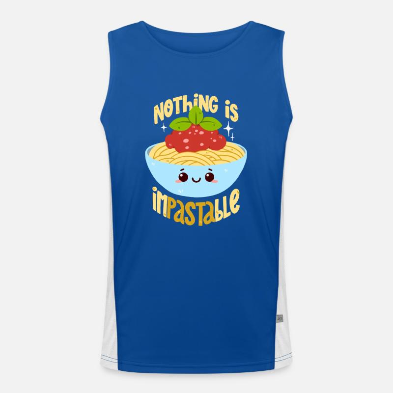 Pasta pun Men's Functional Contrast Tank Top 