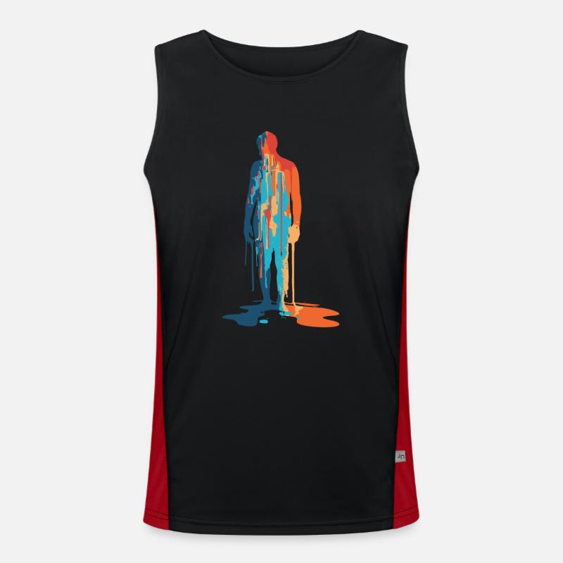 Explosion de couleurs Modern Silhouette Débardeur respirant contrasté Homme 
