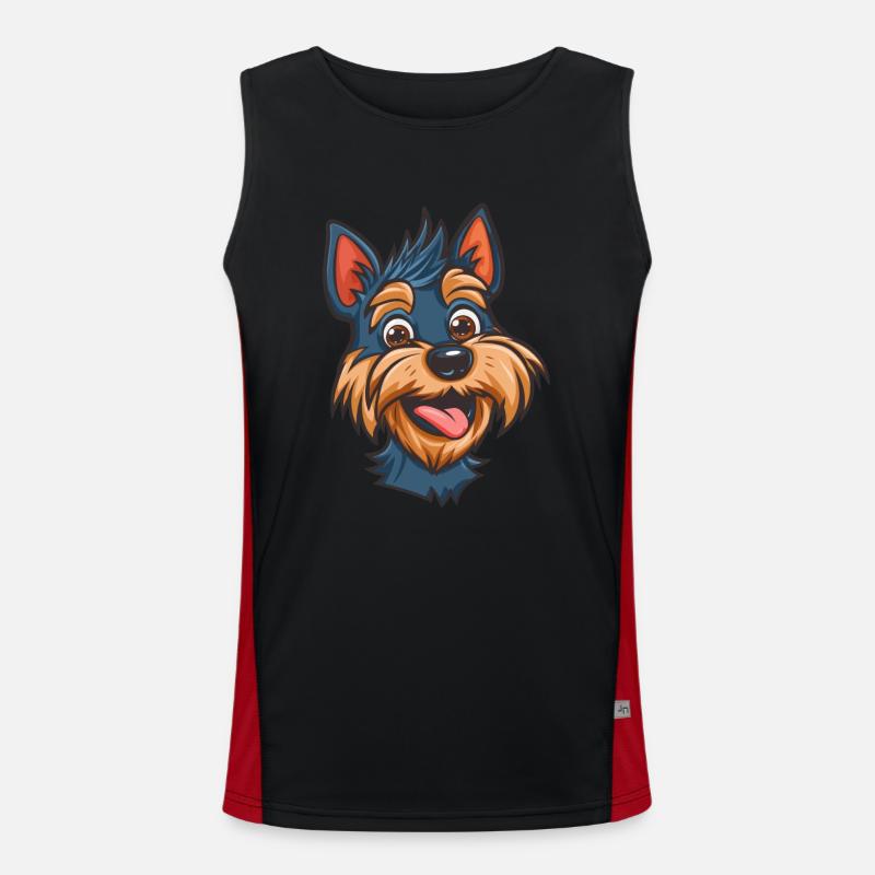 Australischer Terrier | Australian Terrier Funktionelles Kontrast-Tank Top für Männer 