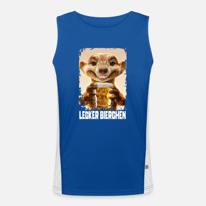 Lecker Bierchen Mungo Funktionelles Kontrast-Tank Top für Männer 