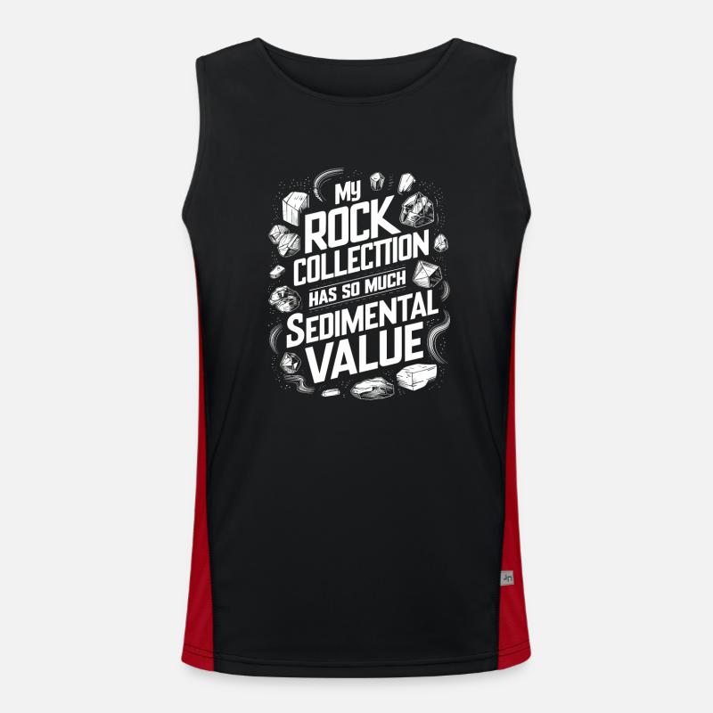 Geology Stone Hunt Agate Hunter Stone Collecting Men's Functional Contrast Tank Top 