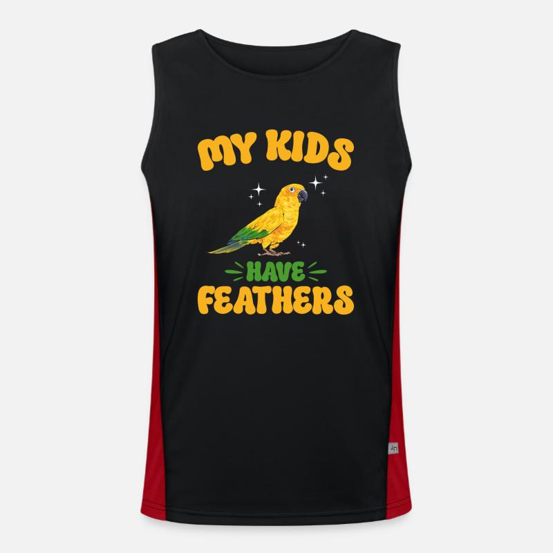 Sonnensittich Papagei Sittich Vogel Funktionelles Kontrast-Tank Top für Männer 