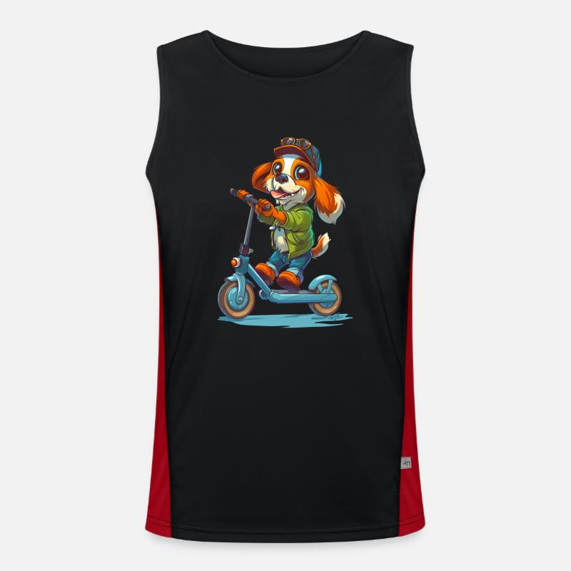 Beagle Roller Funktionelles Kontrast-Tank Top für Männer 