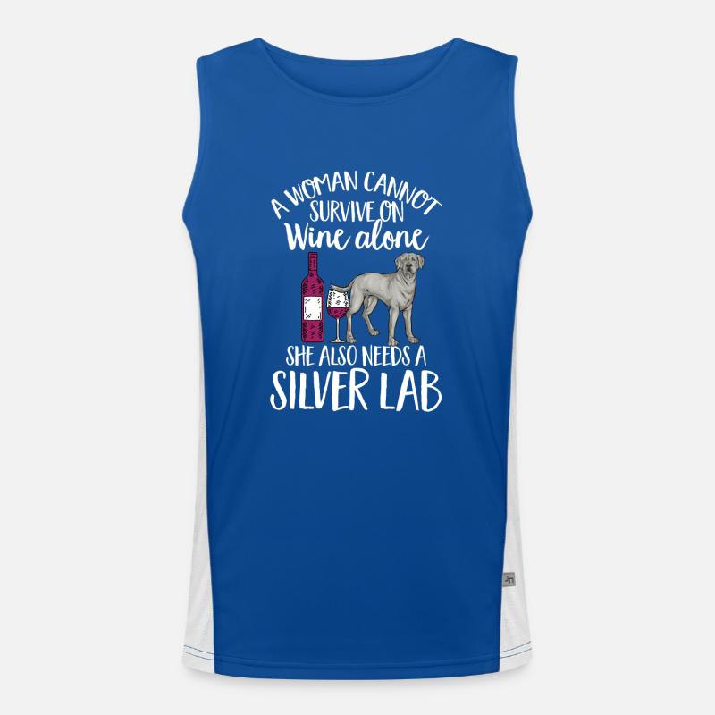 Silver Labrador Retriever Silver Lab Débardeur respirant contrasté Homme 