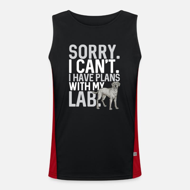 Silver Labrador Retriever Silver Lab Men's Functional Contrast Tank Top 