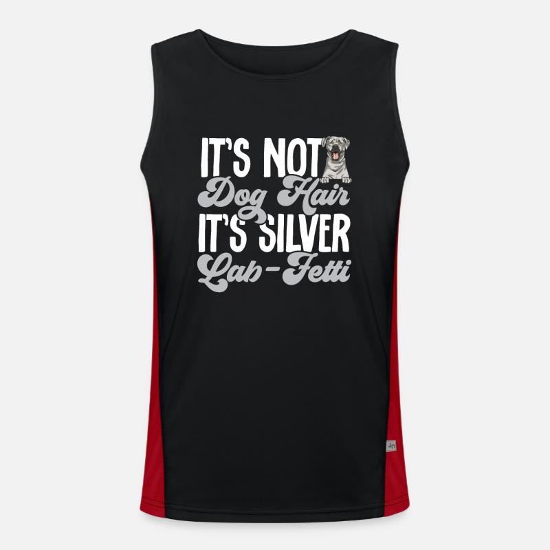 Silver Labrador Retriever Silver Lab Men's Functional Contrast Tank Top 