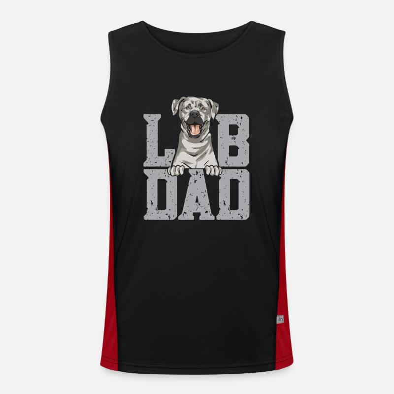 Silberner Labrador Retriever Silberner Lab Funktionelles Kontrast-Tank Top für Männer 
