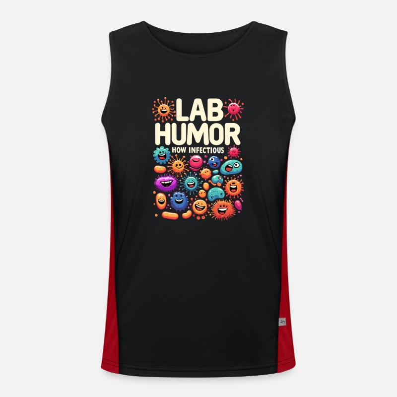 Microbiologist Microbiology Lab Staph Biology Men's Functional Contrast Tank Top 