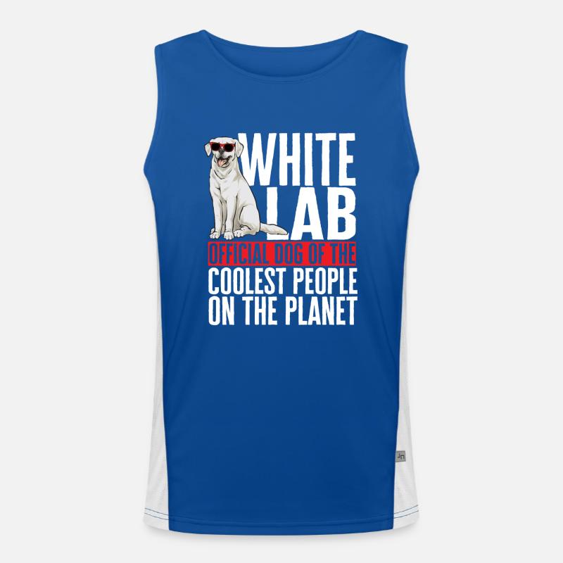 Labrador Retriever blanc Labrador Labrador blanc Débardeur respirant contrasté Homme 