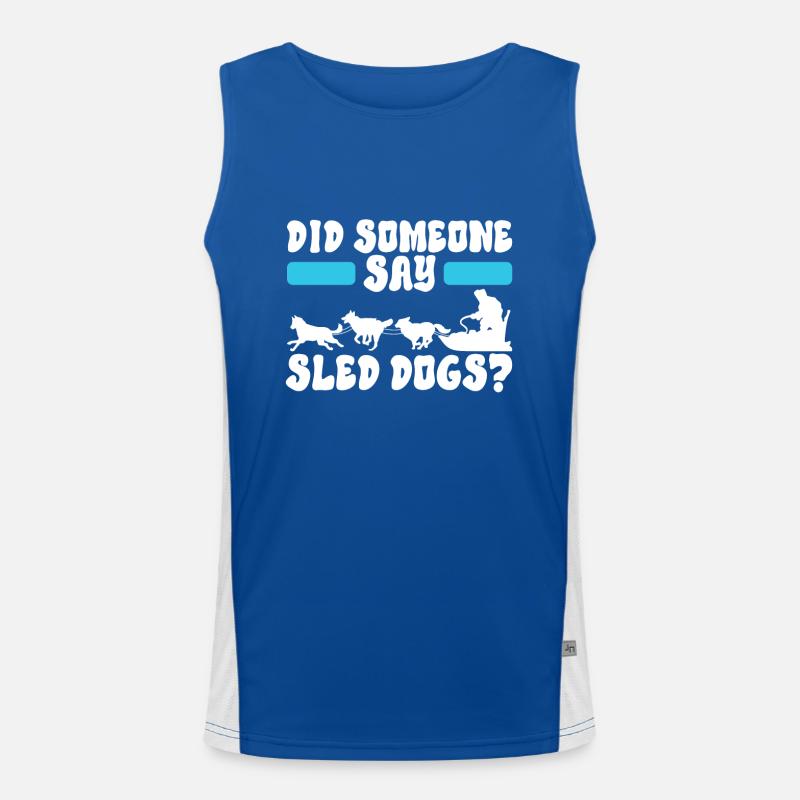 Sledding Sled dogs Men's Functional Contrast Tank Top 