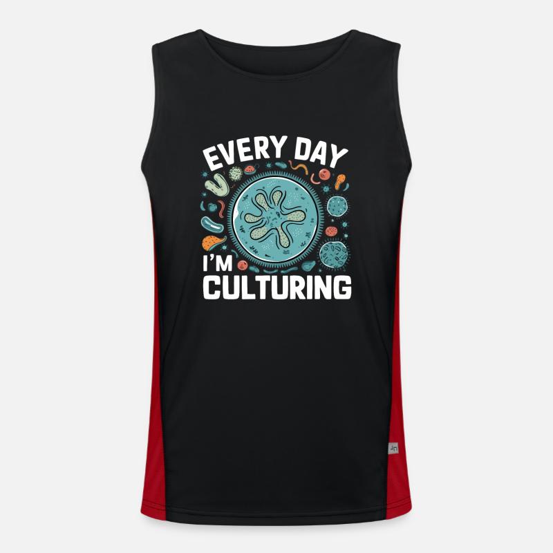 Microbiologist Microbiology Lab Staph Biology Men's Functional Contrast Tank Top 