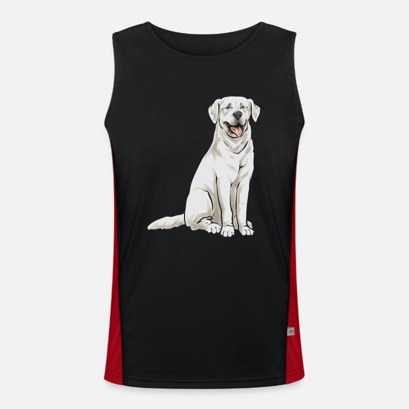 Labrador Retriever blanc Labrador Labrador blanc Débardeur respirant contrasté Homme 