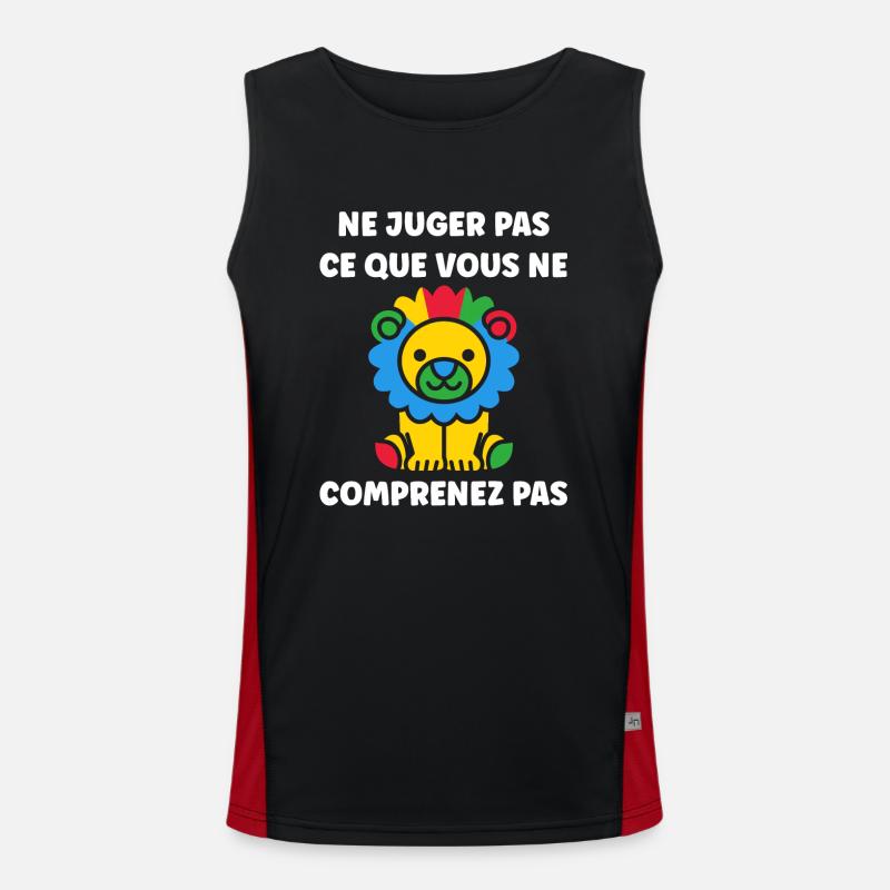 Ne juger pas ce que vous comprenez pas Débardeur respirant contrasté Homme 