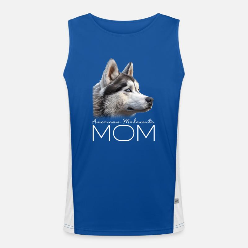 American Malamute Mama Funktionelles Kontrast-Tank Top für Männer 