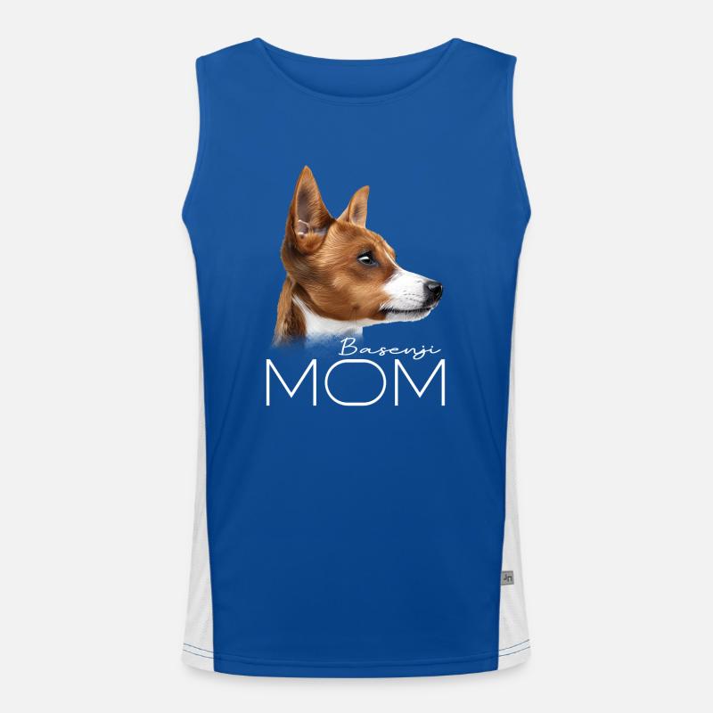 Basenji Mama Funktionelles Kontrast-Tank Top für Männer 