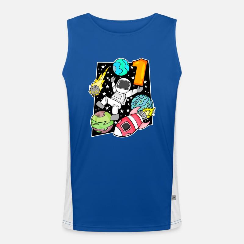 1 Jahr alt - Einschulung Funktionelles Kontrast-Tank Top für Männer 