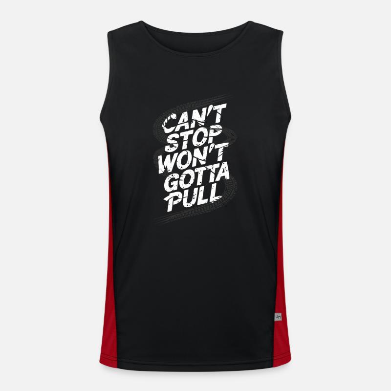Tractor Pulling Tractor Pulling Tractor Power Farm Men's Functional Contrast Tank Top 