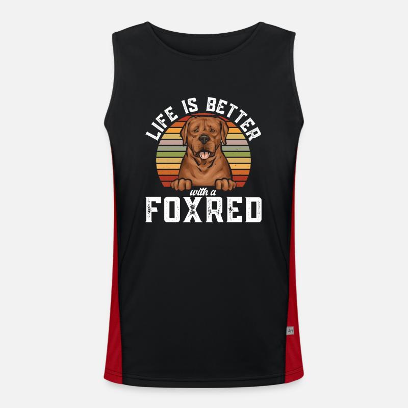 Fuchsroter Labrador Retriever Fox Red Labrador Funktionelles Kontrast-Tank Top für Männer 