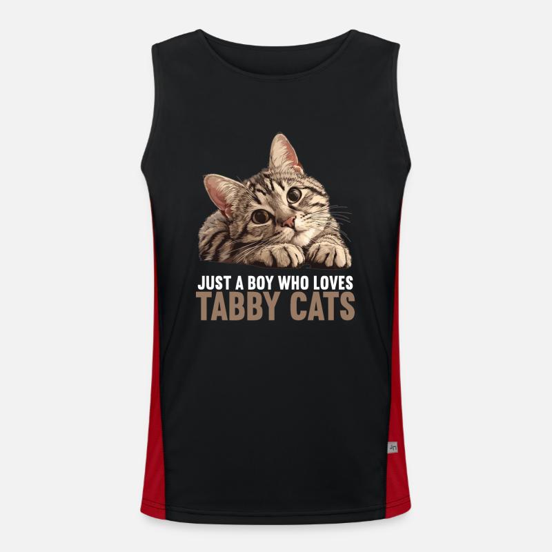 Tabby Kätzchen Tabby Katze Funktionelles Kontrast-Tank Top für Männer 