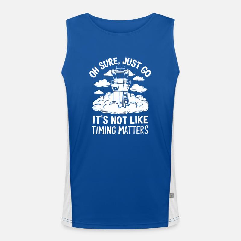 Air Traffic Controller Aircraft Flight Service Funktionelles Kontrast-Tank Top für Männer 