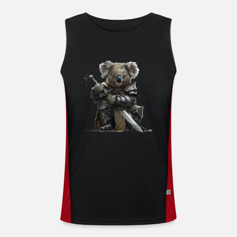 Koala Knight Middle Ages Men's Functional Contrast Tank Top 