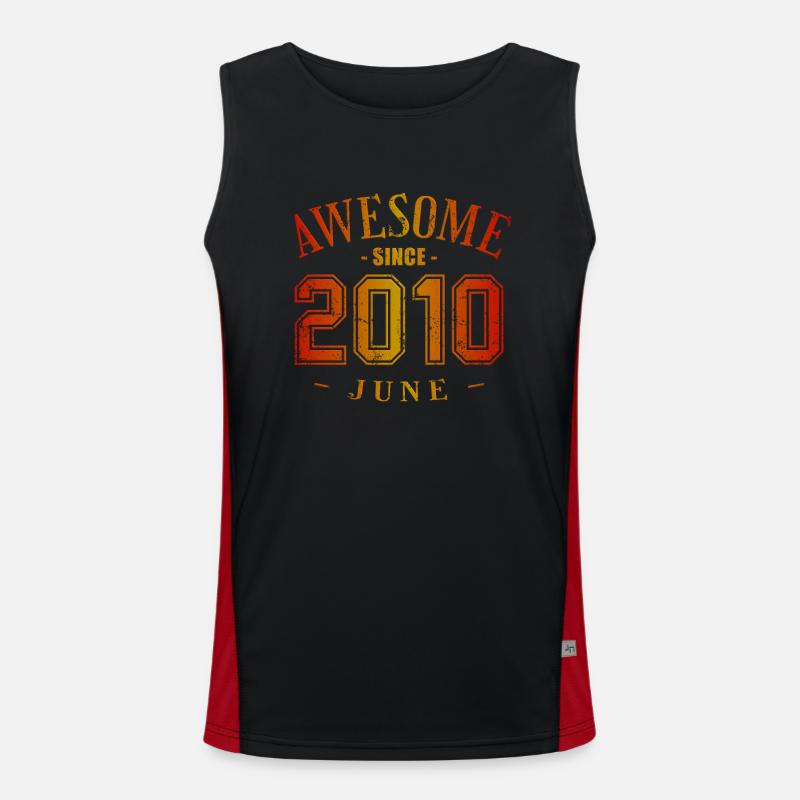 June 2010 - Geburtstag im Juni Awesome Funktionelles Kontrast-Tank Top für Männer 