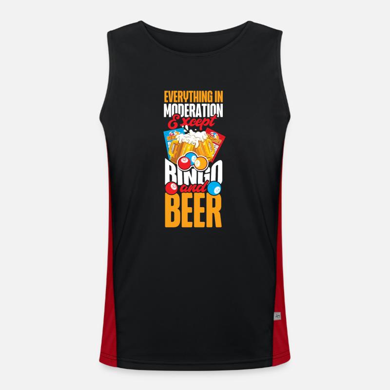 Bingo Player Beer Everything In Funktionelles Kontrast-Tank Top für Männer 