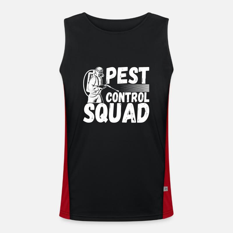 Pest Control Exterminator - Men's Functional Contrast Tank Top - black/red