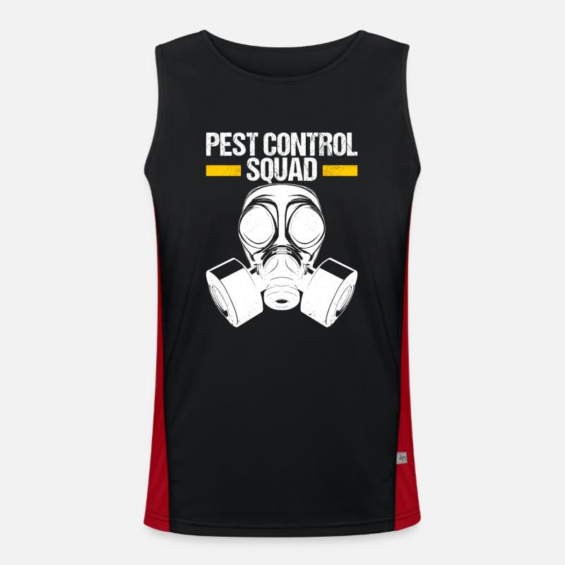Pest Control Exterminator - Men's Functional Contrast Tank Top - black/red