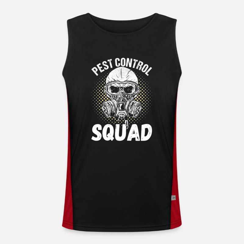 Pest Control Exterminator - Men's Functional Contrast Tank Top - black/red