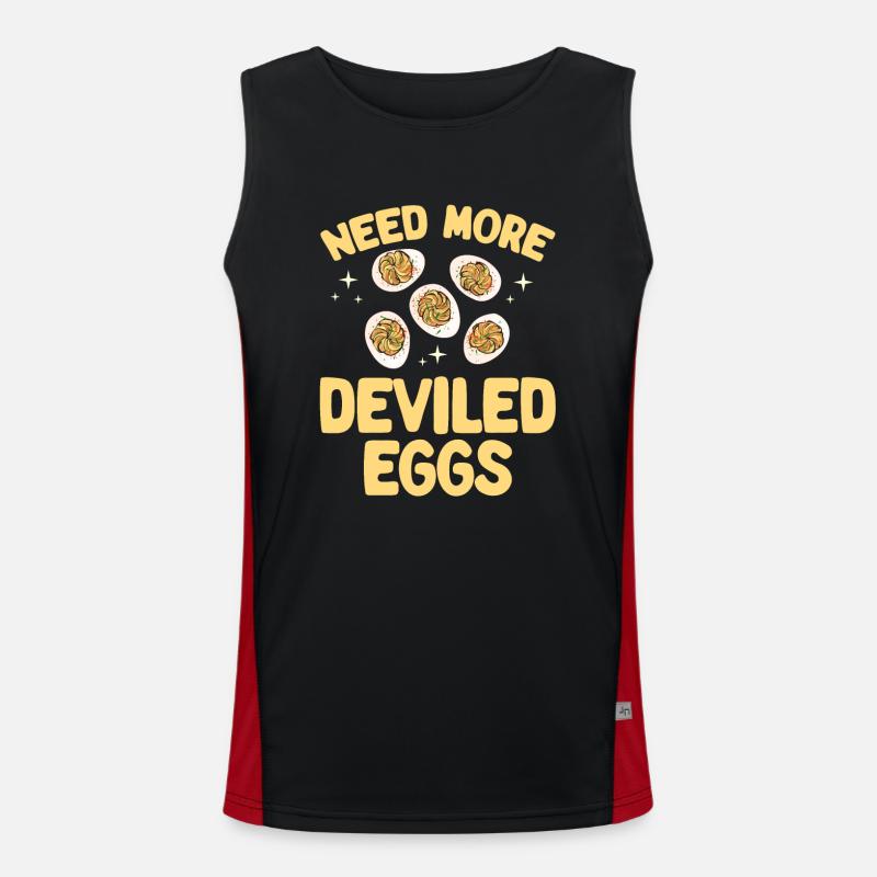 Stuffed Eggs Deviled Eggs - Men's Functional Contrast Tank Top  - black/red
