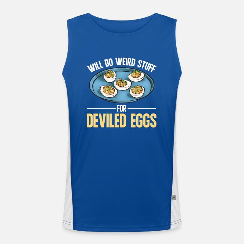 Gefüllte Eier Deviled Eggs Funktionelles Kontrast-Tank Top für Männer 