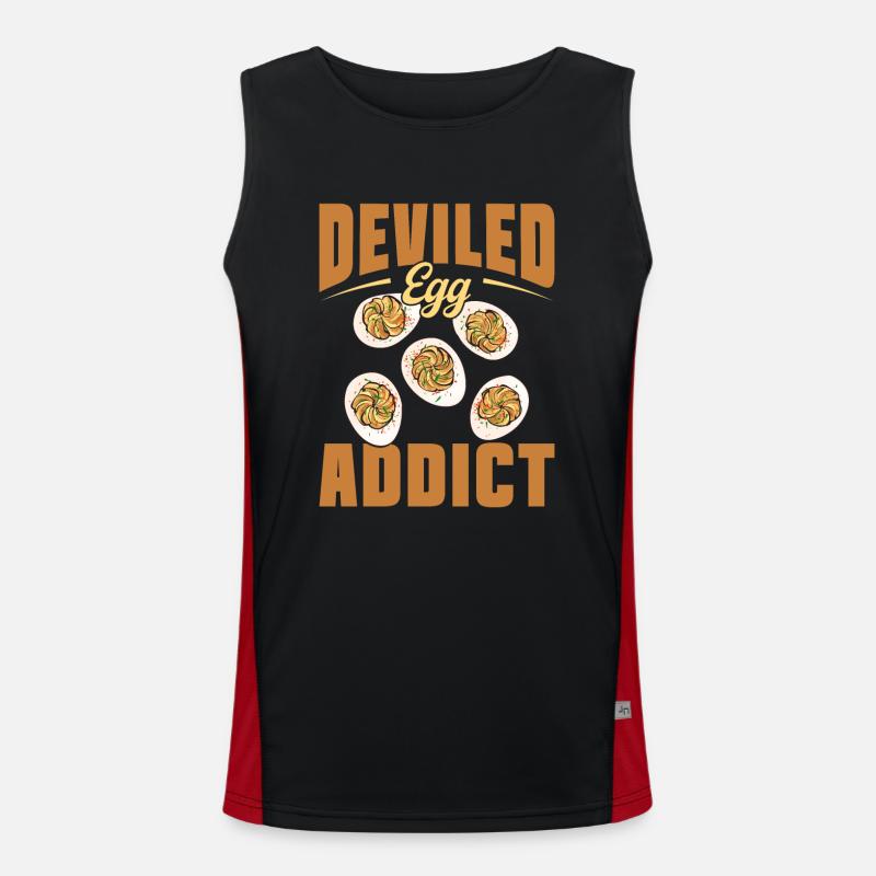 Stuffed Eggs Deviled Eggs - Men's Functional Contrast Tank Top  - black/red