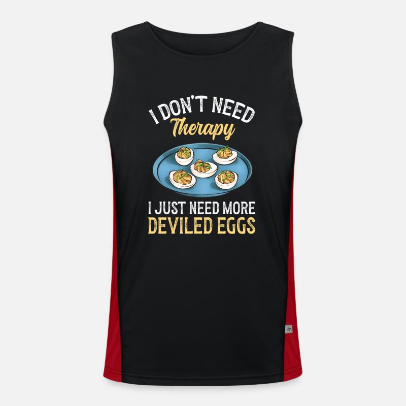 Stuffed Eggs Deviled Eggs - Men's Functional Contrast Tank Top  - black/red