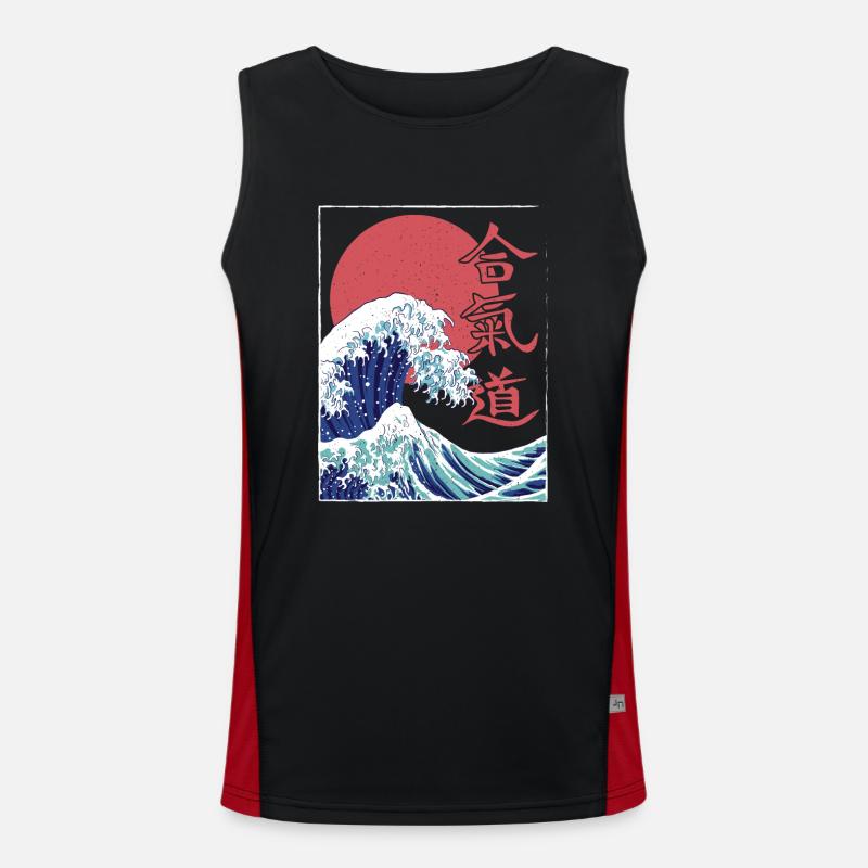 Aikido Kampfsport Geschenk Funktionelles Kontrast-Tank Top für Männer 