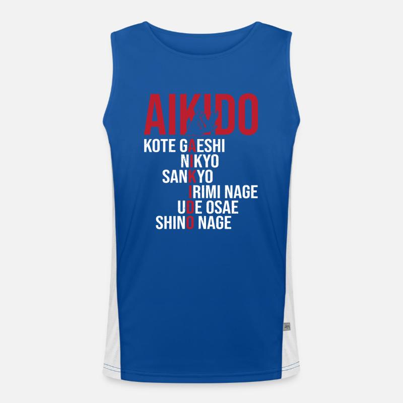 Aikido Kampfsport Geschenk Funktionelles Kontrast-Tank Top für Männer 