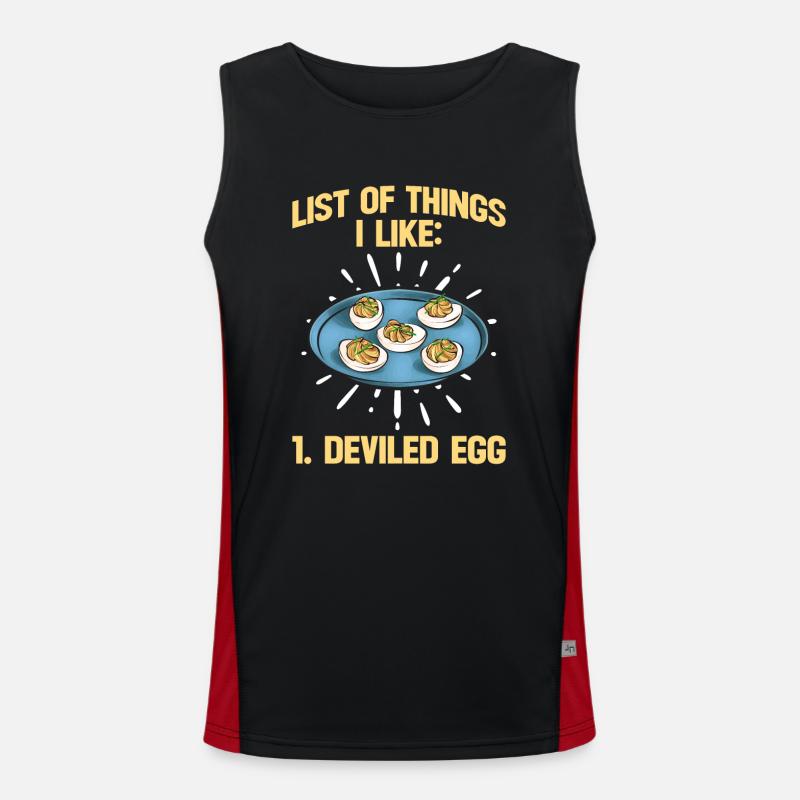 Stuffed Eggs Deviled Eggs - Men's Functional Contrast Tank Top  - black/red