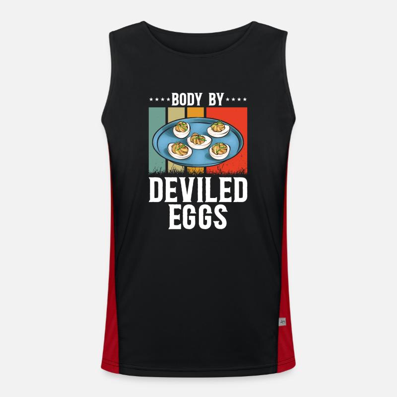 Stuffed Eggs Deviled Eggs - Men's Functional Contrast Tank Top  - black/red