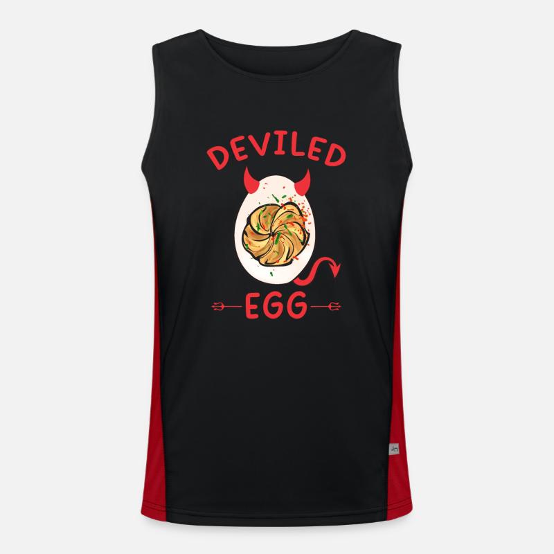 Stuffed Eggs Deviled Eggs - Men's Functional Contrast Tank Top  - black/red