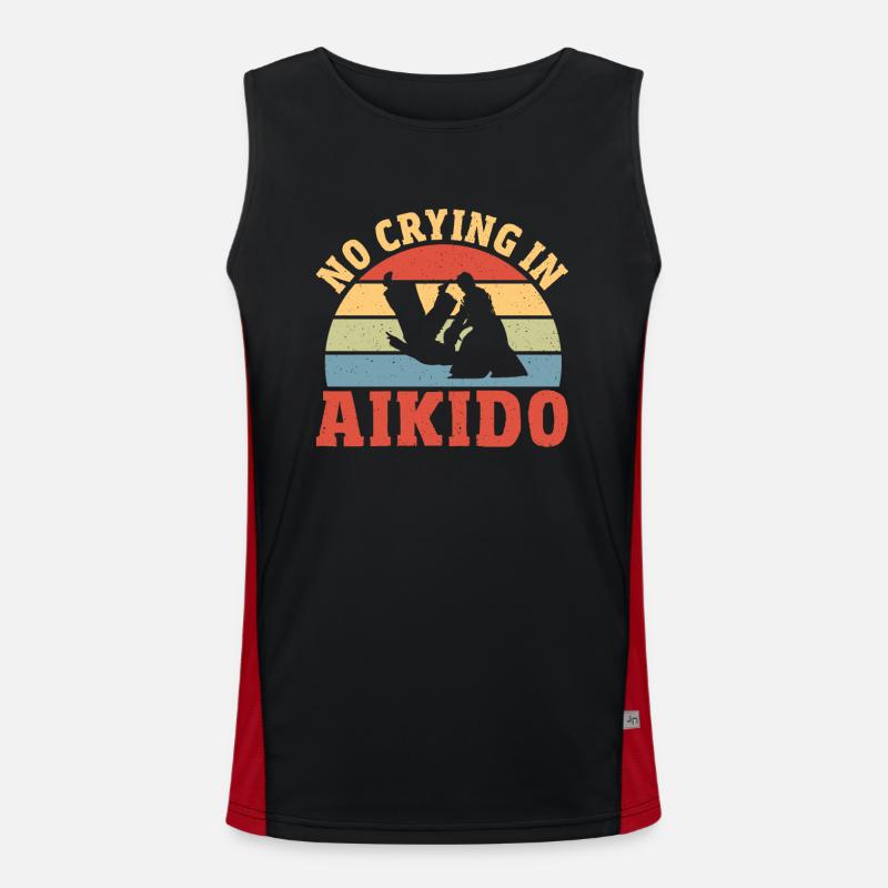 Aikido Kampfsport Geschenk Funktionelles Kontrast-Tank Top für Männer 